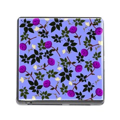 Purple Flower On Lilac Memory Card Reader (square 5 Slot) by Daria3107