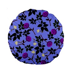 Purple Flower On Lilac Standard 15  Premium Round Cushions by Daria3107