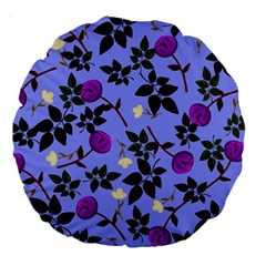 Purple Flower On Lilac Large 18  Premium Round Cushions by Daria3107