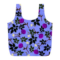 Purple Flower On Lilac Full Print Recycle Bag (l) by Daria3107