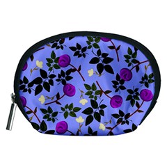 Purple Flower On Lilac Accessory Pouch (medium) by Daria3107