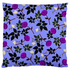 Purple Flower On Lilac Large Flano Cushion Case (two Sides) by Daria3107