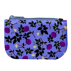 Purple Flower On Lilac Large Coin Purse by Daria3107