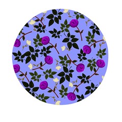 Purple Flower On Lilac Mini Round Pill Box by Daria3107