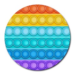 Pop It Pattern Round Mousepads by Daria3107