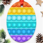 Pop It Pattern Ornament (Oval) Front