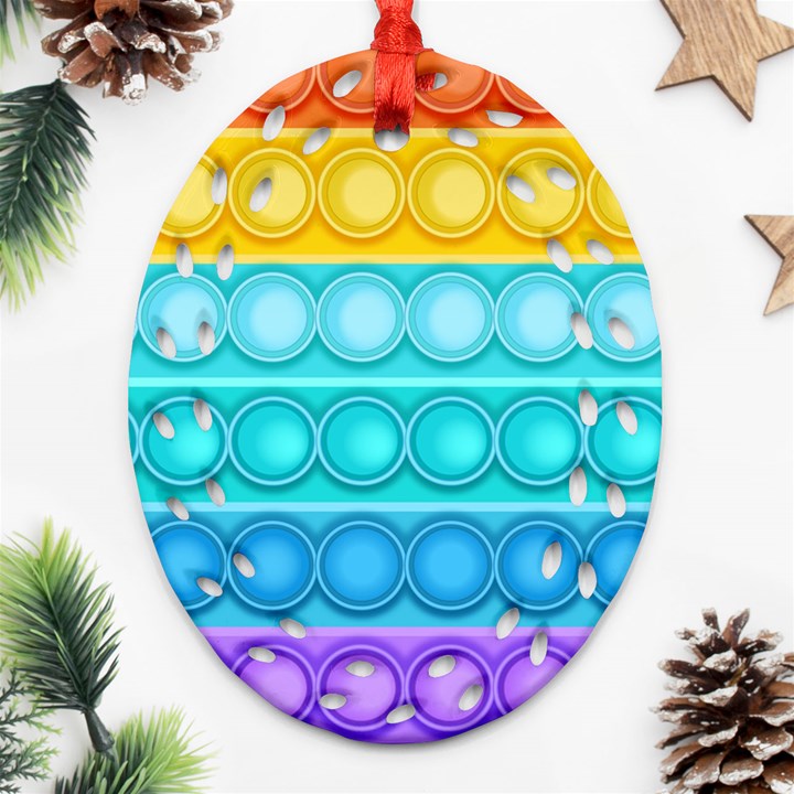 Pop It Pattern Ornament (Oval Filigree)