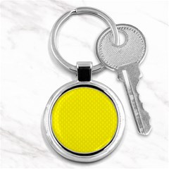 Soft Pattern Yellow Key Chain (round) by PatternFactory