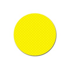 Soft Pattern Yellow Magnet 3  (round) by PatternFactory