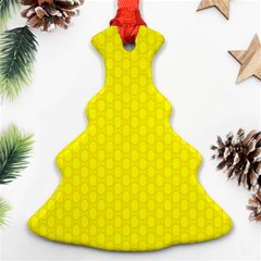 Soft Pattern Yellow Ornament (christmas Tree)  by PatternFactory