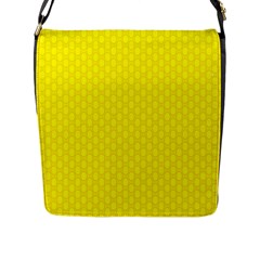 Soft Pattern Yellow Flap Closure Messenger Bag (l) by PatternFactory