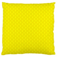 Soft Pattern Yellow Large Flano Cushion Case (one Side) by PatternFactory