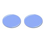 Soft Pattern Blue Cufflinks (Oval) Front(Pair)