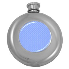 Soft Pattern Blue Round Hip Flask (5 Oz)