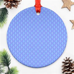 Soft Pattern Blue Round Ornament (two Sides) by PatternFactory