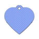 Soft Pattern Blue Dog Tag Heart (Two Sides) Front