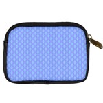 Soft Pattern Blue Digital Camera Leather Case Back