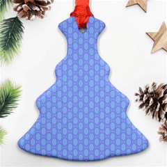 Soft Pattern Blue Ornament (christmas Tree)  by PatternFactory