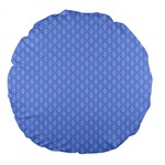 Soft Pattern Blue Large 18  Premium Flano Round Cushions Back