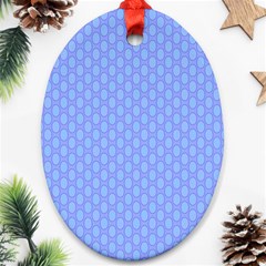 Soft Pattern Blue Ornament (oval) by PatternFactory