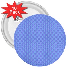 Soft Pattern Blue 3  Buttons (10 Pack)  by PatternFactory