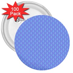 Soft Pattern Blue 3  Buttons (100 Pack)  by PatternFactory