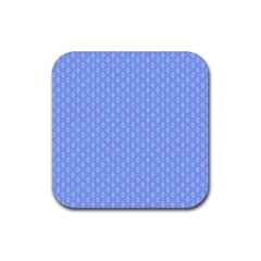 Soft Pattern Blue Rubber Coaster (square)  by PatternFactory