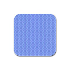 Soft Pattern Blue Rubber Square Coaster (4 Pack)  by PatternFactory