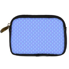 Soft Pattern Blue Digital Camera Leather Case by PatternFactory