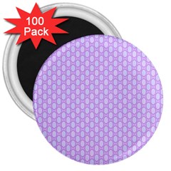 Soft Pattern Lilac 3  Magnets (100 Pack) by PatternFactory