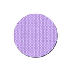 Soft Pattern Lilac Rubber Round Coaster (4 Pack)  by PatternFactory