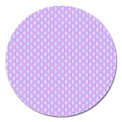 Soft Pattern Lilac Magnet 5  (round) by PatternFactory