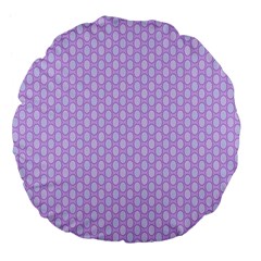 Soft Pattern Lilac Large 18  Premium Flano Round Cushions by PatternFactory