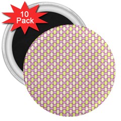 Soft Pattern Rose 3  Magnets (10 Pack)  by PatternFactory