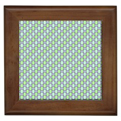 Soft Pattern Aqua Framed Tile by PatternFactory