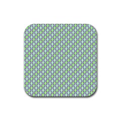 Soft Pattern Aqua Rubber Coaster (square) 