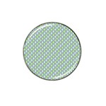 Soft Pattern Aqua Hat Clip Ball Marker Front