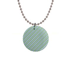 Soft Pattern Aqua 1  Button Necklace by PatternFactory