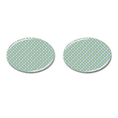 Soft Pattern Aqua Cufflinks (oval) by PatternFactory