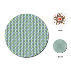 Soft Pattern Aqua Playing Cards Single Design (round) by PatternFactory