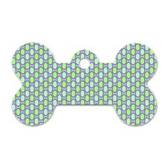 Soft Pattern Aqua Dog Tag Bone (One Side)