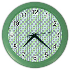 Soft Pattern Aqua Color Wall Clock