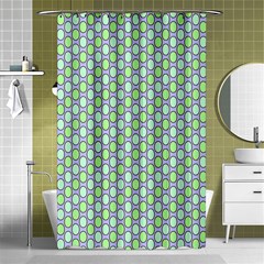 Soft Pattern Aqua Shower Curtain 48  X 72  (small)  by PatternFactory