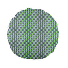 Soft Pattern Aqua Standard 15  Premium Round Cushions by PatternFactory