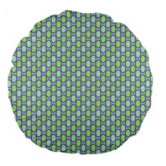 Soft Pattern Aqua Large 18  Premium Round Cushions by PatternFactory