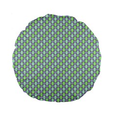 Soft Pattern Aqua Standard 15  Premium Flano Round Cushions