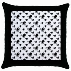 Sketchy Style Black Birds Motif Pattern Throw Pillow Case (black)