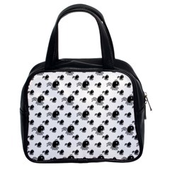 Sketchy Style Black Birds Motif Pattern Classic Handbag (two Sides) by dflcprintsclothing