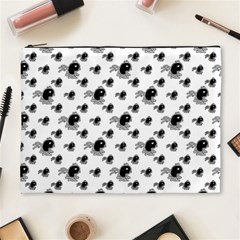 Sketchy Style Black Birds Motif Pattern Cosmetic Bag (xl) by dflcprintsclothing