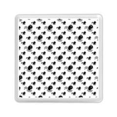 Sketchy Style Black Birds Motif Pattern Memory Card Reader (square)